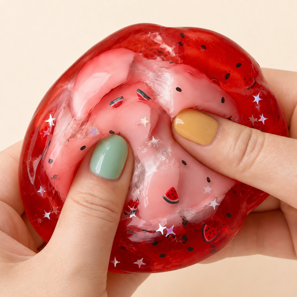 Squnny Watermelon Jelly Crunchy Squishy Ball - ASMR Stress Relief Toy