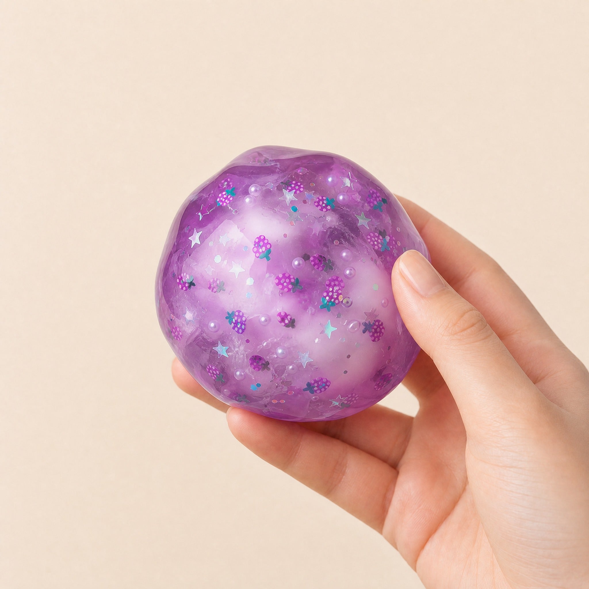 Squnny Grape Jelly Crunchy Squishy Ball - ASMR Stress Relief Toy