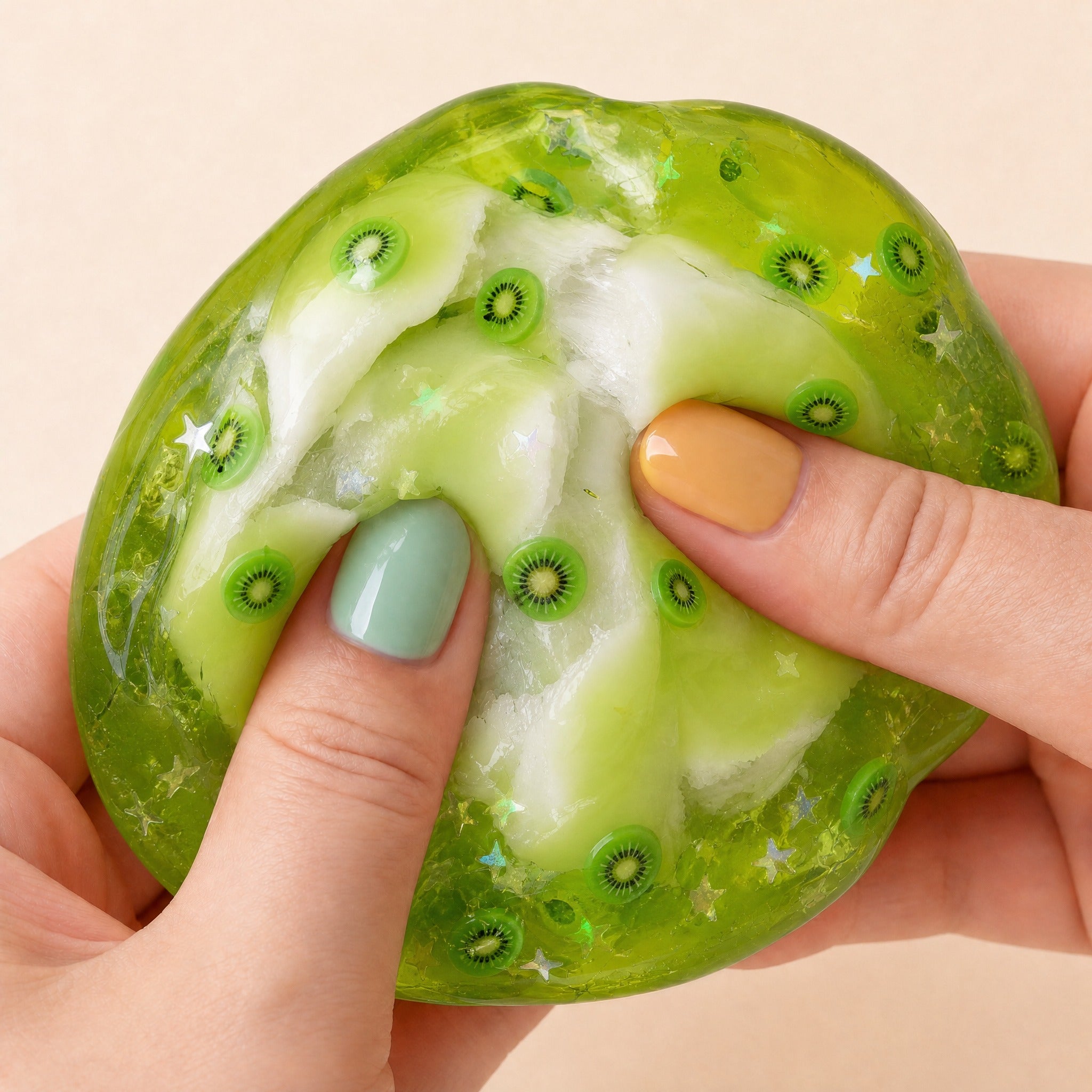 Squnny Kiwi Jelly Crunchy Squishy Ball - ASMR Stress Relief Toy
