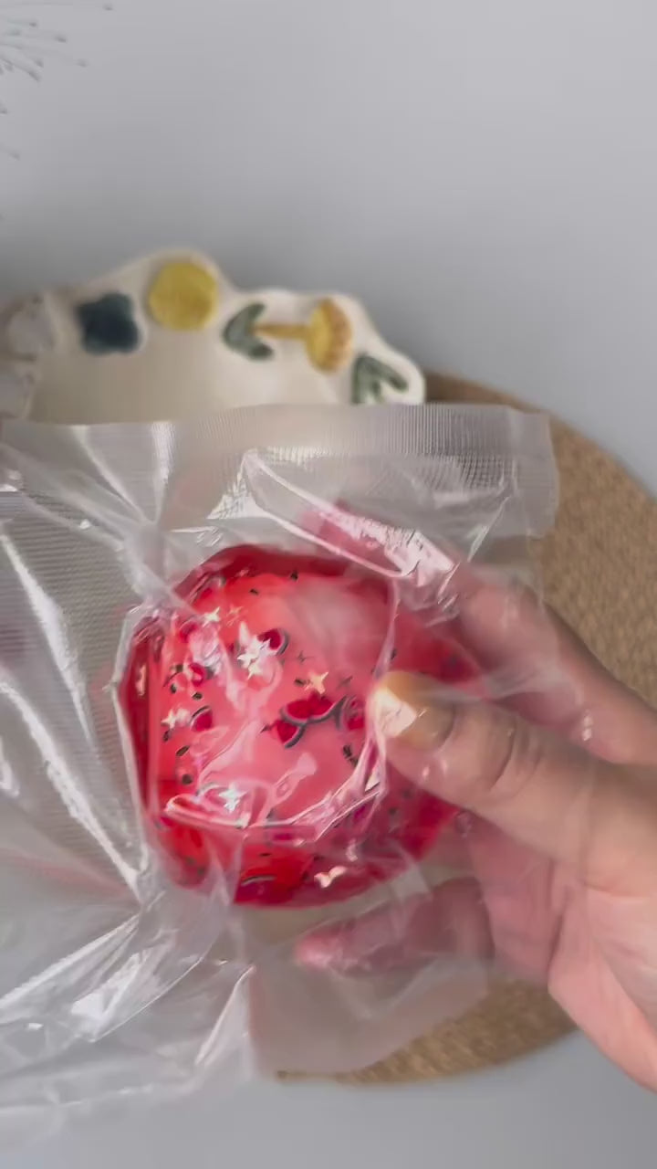 Squnny Watermelon Jelly Crunchy Squishy Ball - ASMR Stress Relief Toy