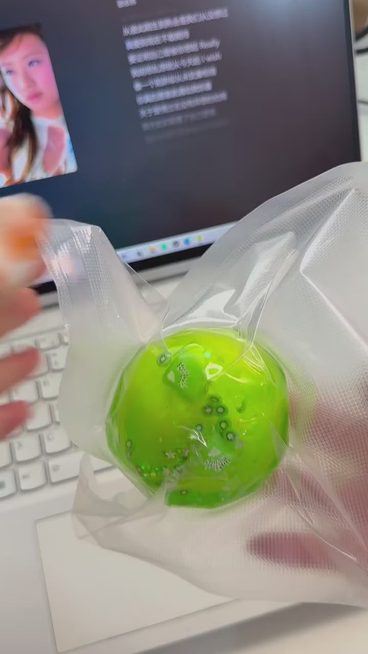 Squnny Kiwi Jelly Crunchy Squishy Ball - ASMR Stress Relief Toy